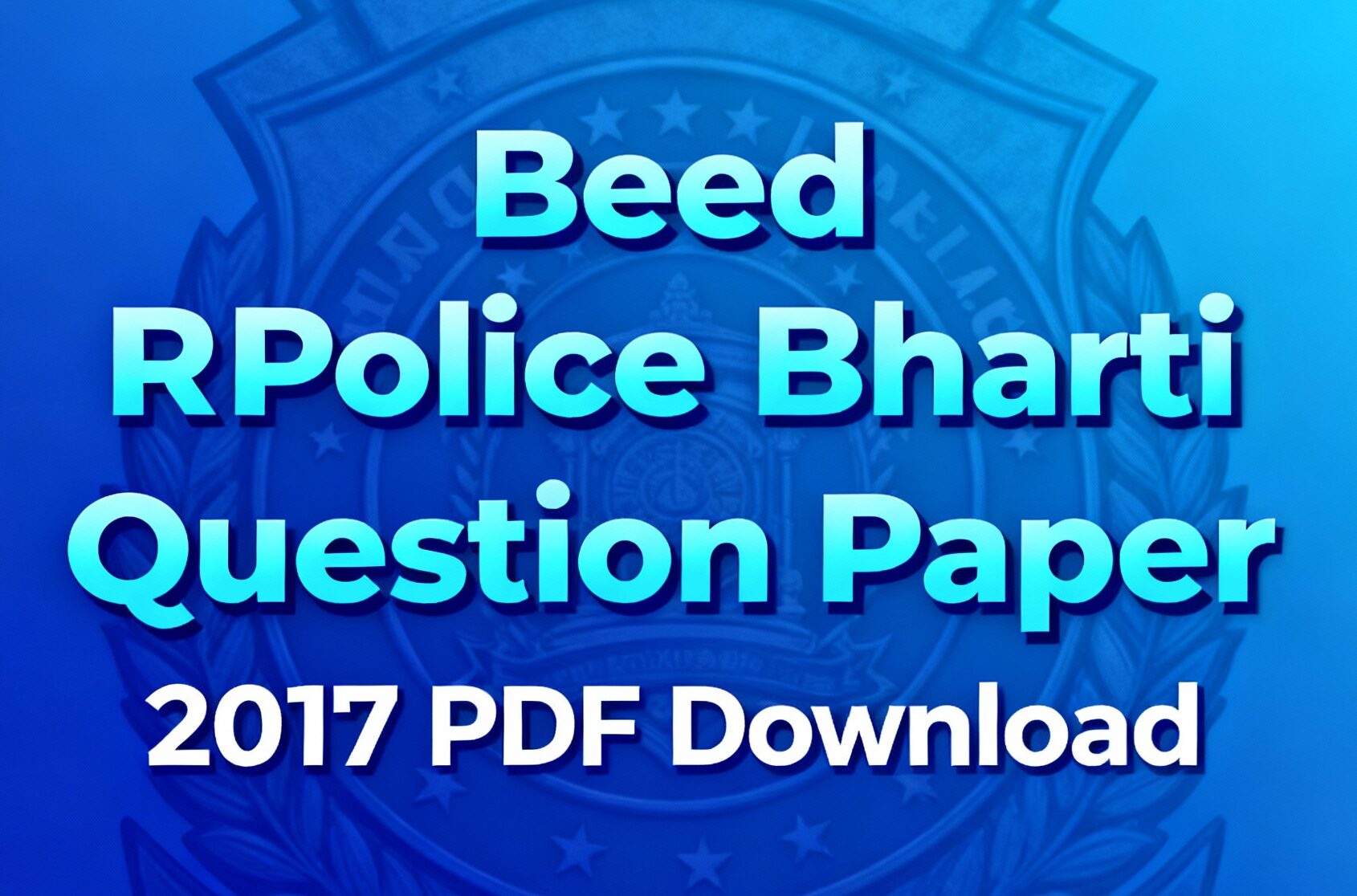 Beed Police Bharti Question Paper 2017