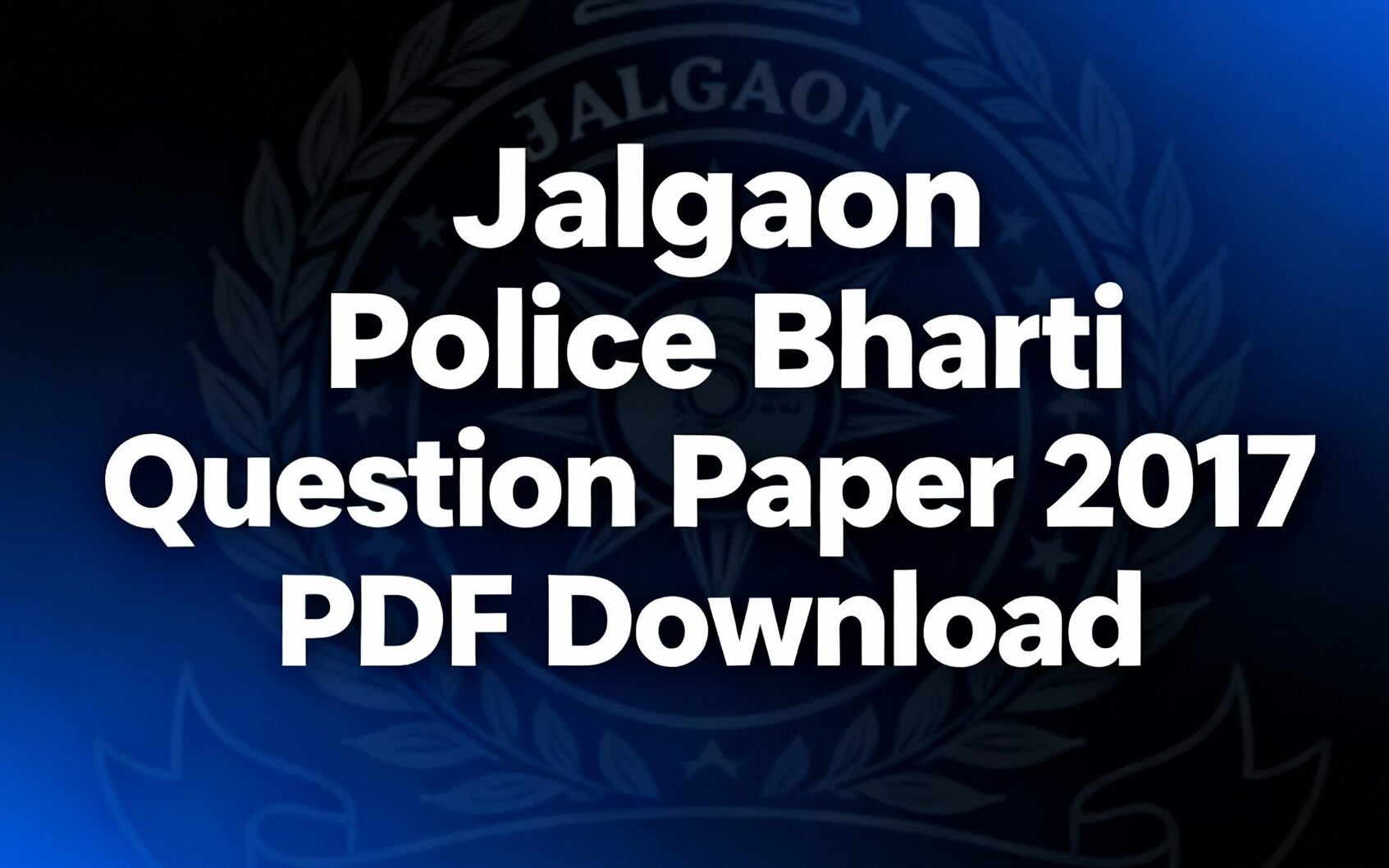 Jalgaon Police Bharti 2017